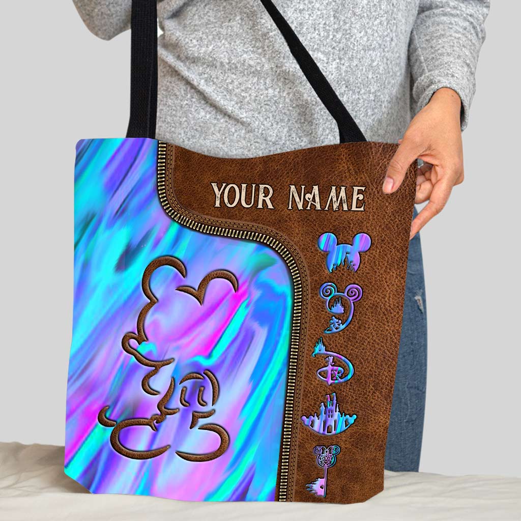 Personalized Love Mouse Ears Tote Bag Custom Name Gift for Her