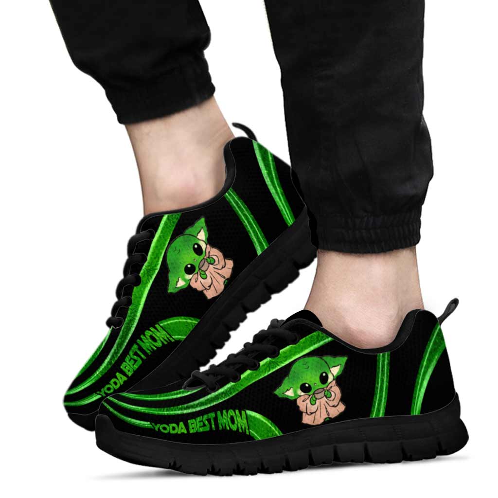 Personalized Yoda Best Dad Sneakers Custom Name Gift for Father's Day