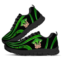 Load image into Gallery viewer, Personalized Yoda Best Dad Sneakers Custom Name Gift for Father's Day
