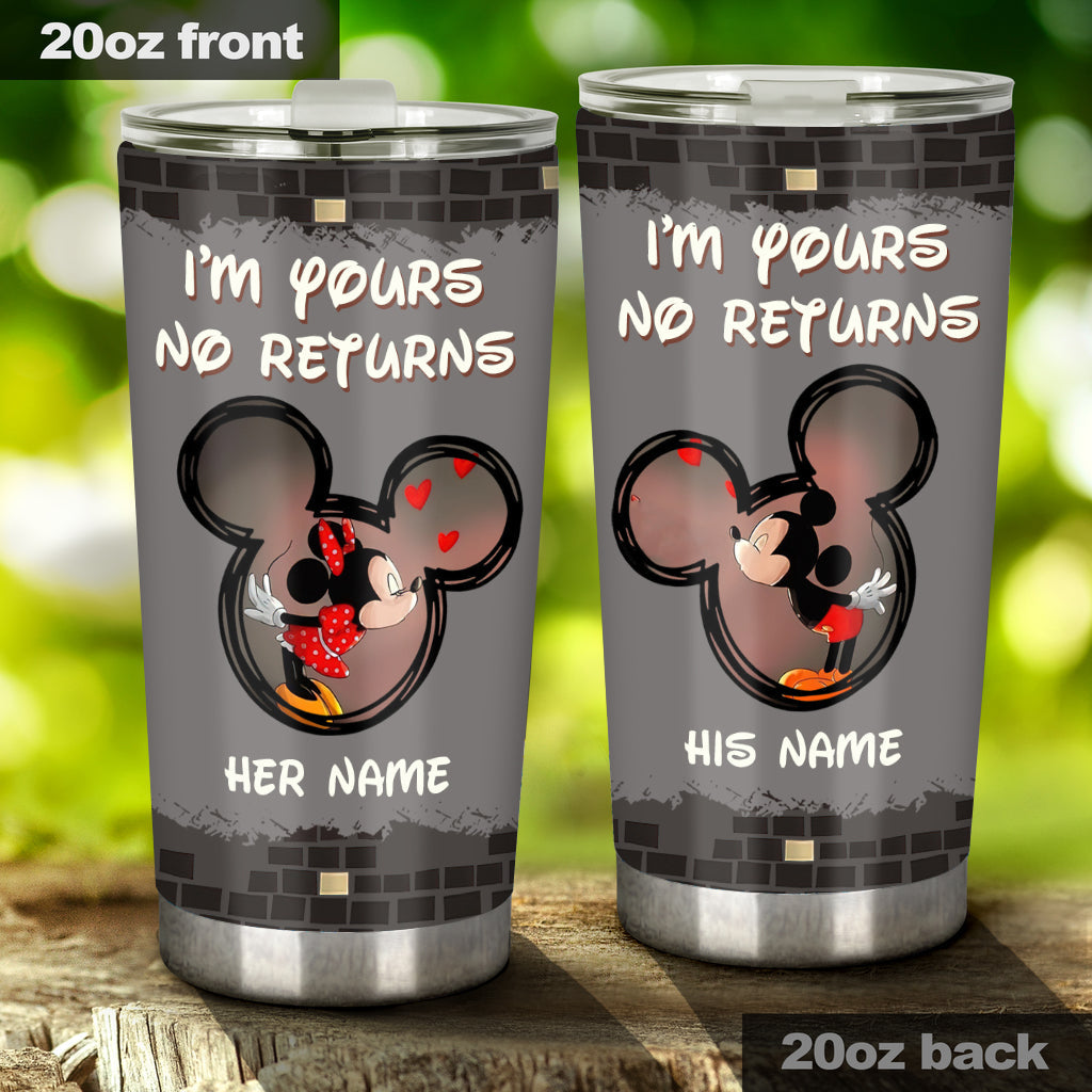 Personalized Mickey Mouse Tumbler with Custom Names Gift for Couples
