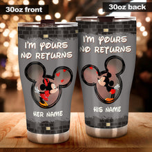 Load image into Gallery viewer, Personalized Mickey Mouse Tumbler with Custom Names Gift for Couples
