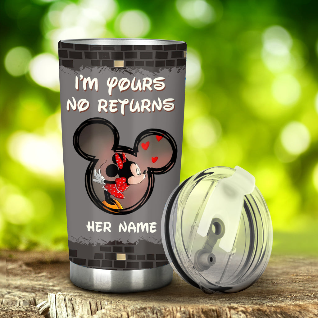 Personalized Mickey Mouse Tumbler with Custom Names Gift for Couples