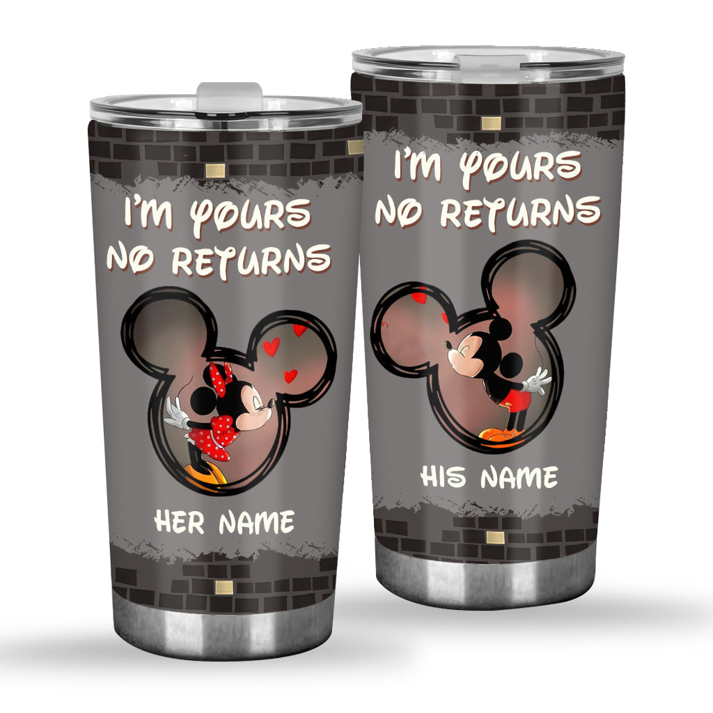 Personalized Mickey Mouse Tumbler with Custom Names Gift for Couples