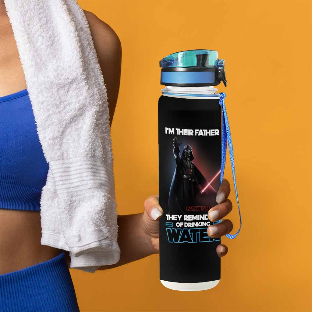Personalized Water Tracker Bottle Gift for Dad with Time Markers