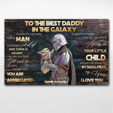 Load image into Gallery viewer, Personalized Dad Canvas Poster Star Wars Themed Gift for Father's Day
