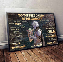 Load image into Gallery viewer, Personalized Dad Canvas Poster Star Wars Themed Gift for Father's Day
