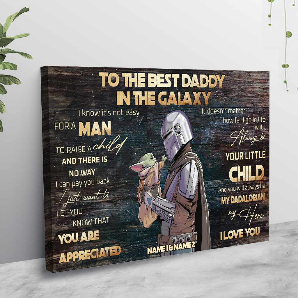 Personalized Dad Canvas Poster Star Wars Themed Gift for Father's Day