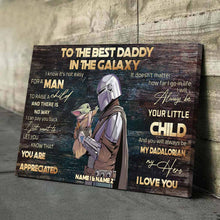 Load image into Gallery viewer, Personalized Dad Canvas Poster Star Wars Themed Gift for Father's Day
