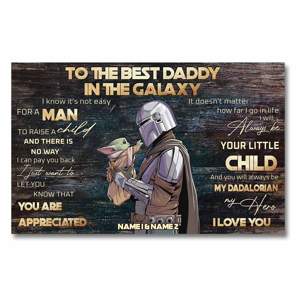 Personalized Dad Canvas Poster Star Wars Themed Gift for Father's Day