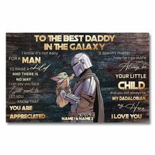 Load image into Gallery viewer, Personalized Dad Canvas Poster Star Wars Themed Gift for Father's Day
