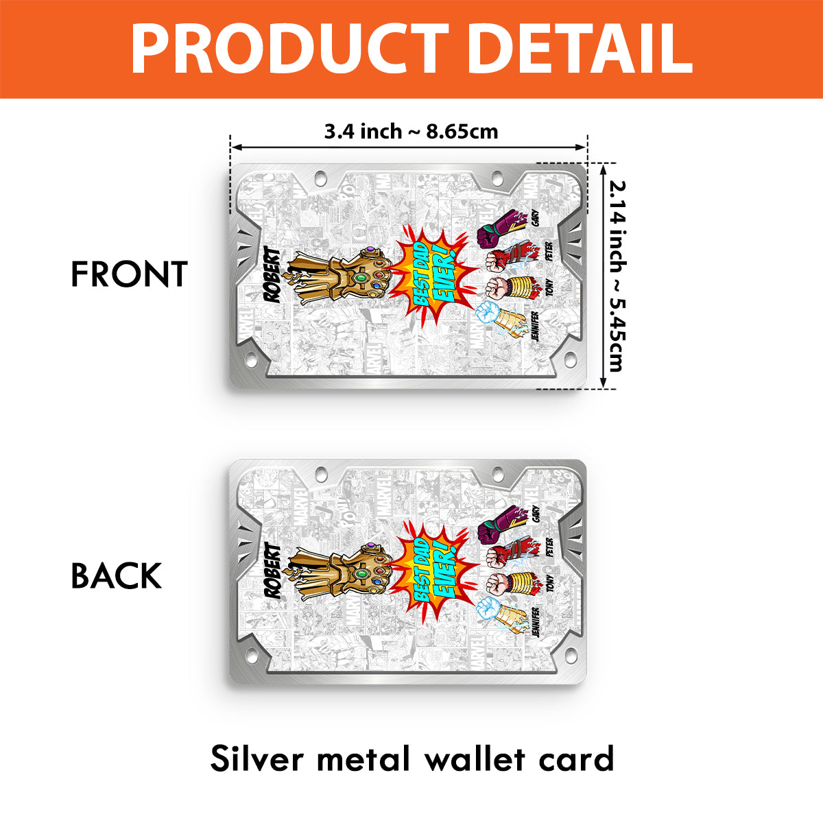 Personalized Wallet Insert Card Gift for Dad - Best Dad Ever