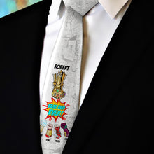 Load image into Gallery viewer, Personalized Comic Style Necktie Best Dad Ever Gift Idea
