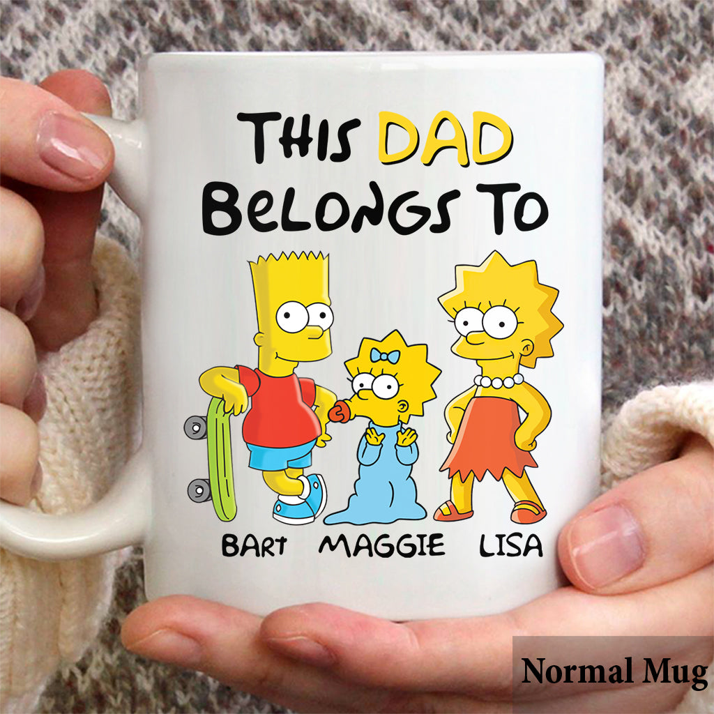Personalized Dad Mug with Family Names Custom Ceramic Gift
