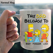 Load image into Gallery viewer, Personalized Dad Mug with Family Names Custom Ceramic Gift
