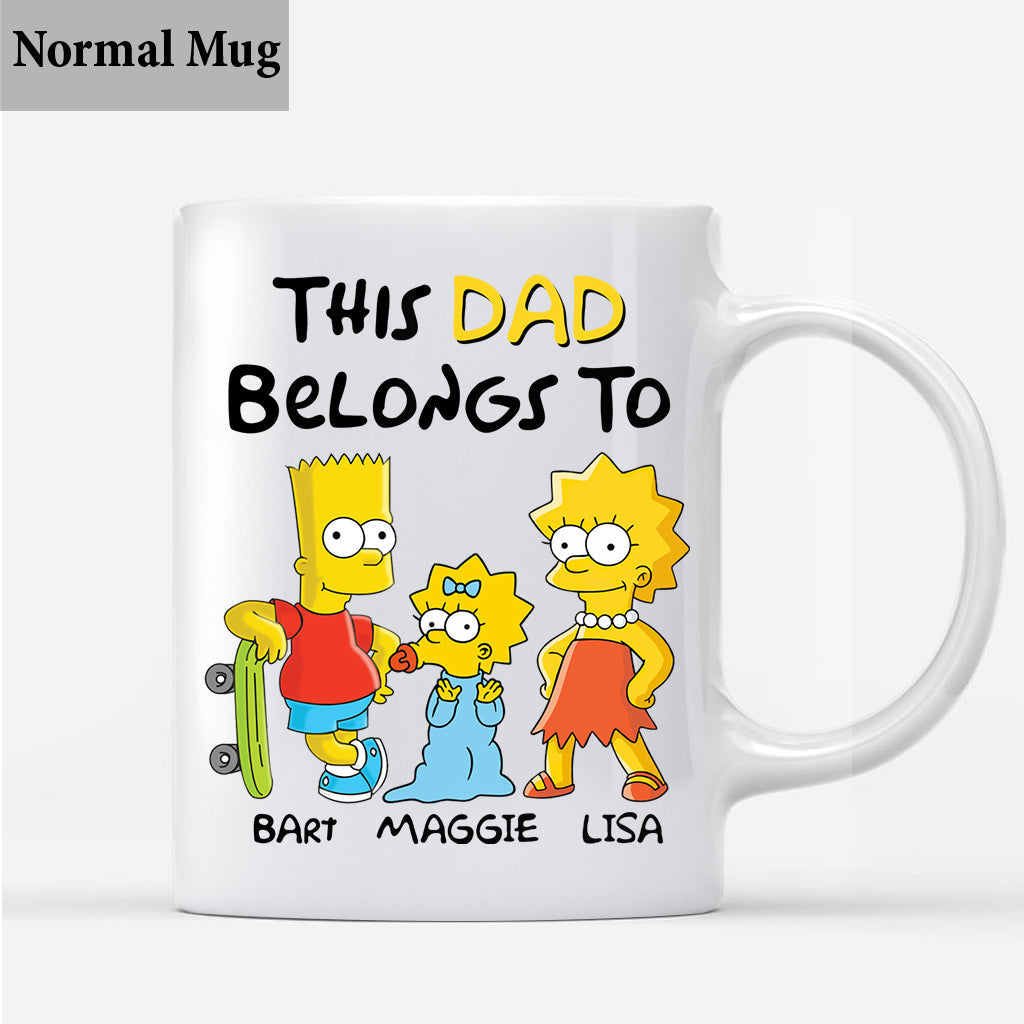 Personalized Dad Mug with Family Names Custom Ceramic Gift