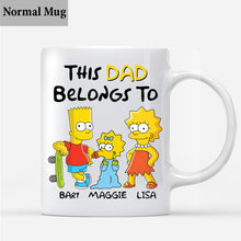 Load image into Gallery viewer, Personalized Dad Mug with Family Names Custom Ceramic Gift
