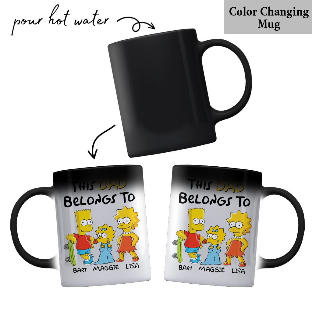 Personalized Dad Mug with Family Names Custom Ceramic Gift