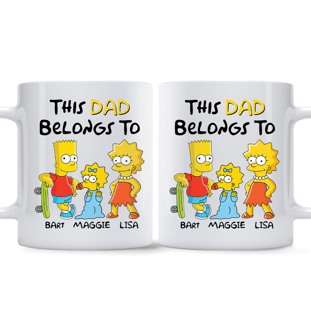 Personalized Dad Mug with Family Names Custom Ceramic Gift