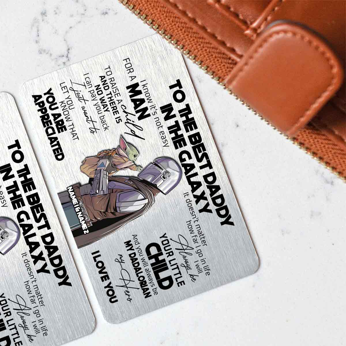 Personalized Wallet Insert Card for Dad - Unique Gift for Father's Day