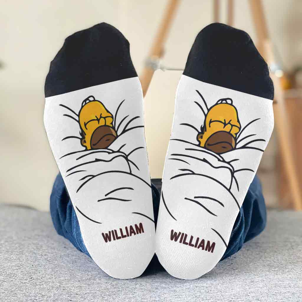 Personalized Funny Socks Gift for Dad | I'm Not Sleeping Design