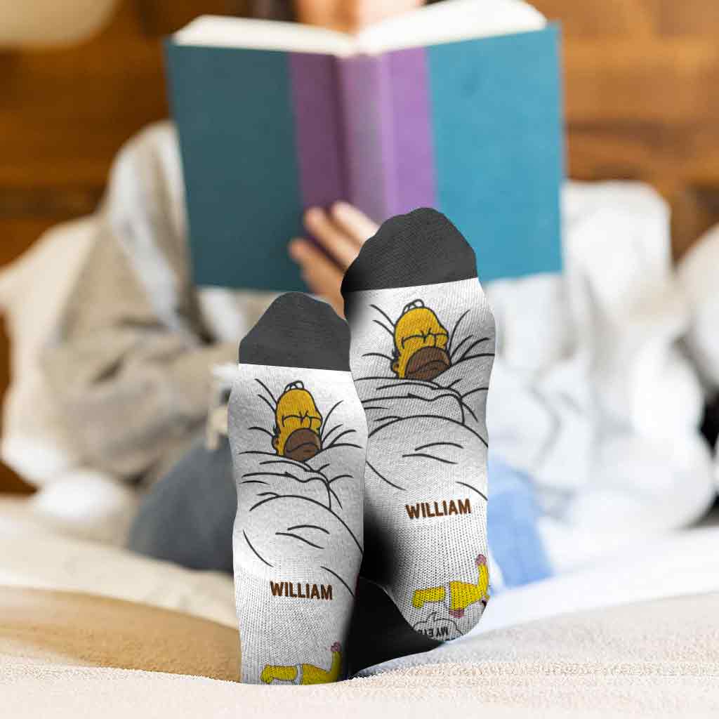 Personalized Funny Socks Gift for Dad | I'm Not Sleeping Design