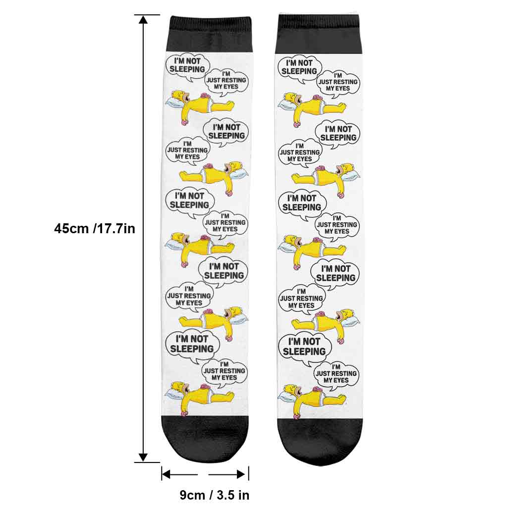 Personalized Funny Socks Gift for Dad | I'm Not Sleeping Design