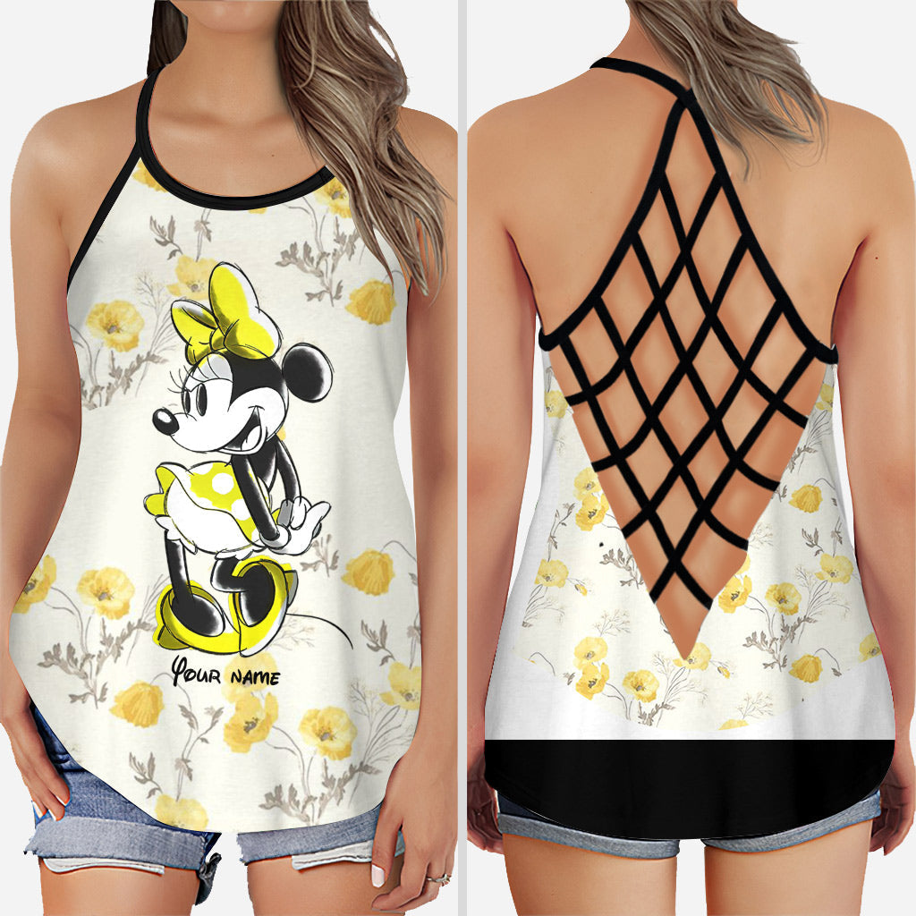 Personalized Minnie Mouse Cross Tank Top & Leggings Set for Mom