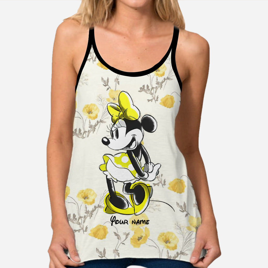 Personalized Minnie Mouse Cross Tank Top & Leggings Set for Mom