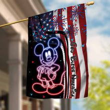Load image into Gallery viewer, Personalized Independence Day Mouse House Flag Gift for Family

