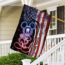 Load image into Gallery viewer, Personalized Independence Day Mouse House Flag Gift for Family
