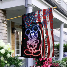 Load image into Gallery viewer, Personalized Independence Day Mouse House Flag Gift for Family
