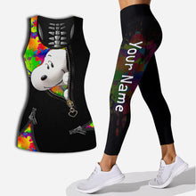 Load image into Gallery viewer, Personalized LGBT Support Hollow Tank Top &amp; Leggings Custom Name Gift
