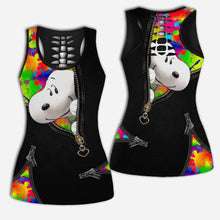 Load image into Gallery viewer, Personalized LGBT Support Hollow Tank Top &amp; Leggings Custom Name Gift
