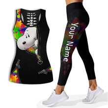 Load image into Gallery viewer, Personalized LGBT Support Hollow Tank Top &amp; Leggings Custom Name Gift
