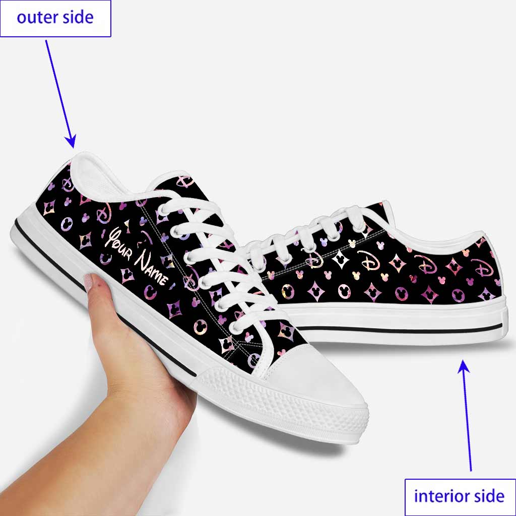 Personalized Luxury Mouse Ears Low Top Shoes Custom Name Gift