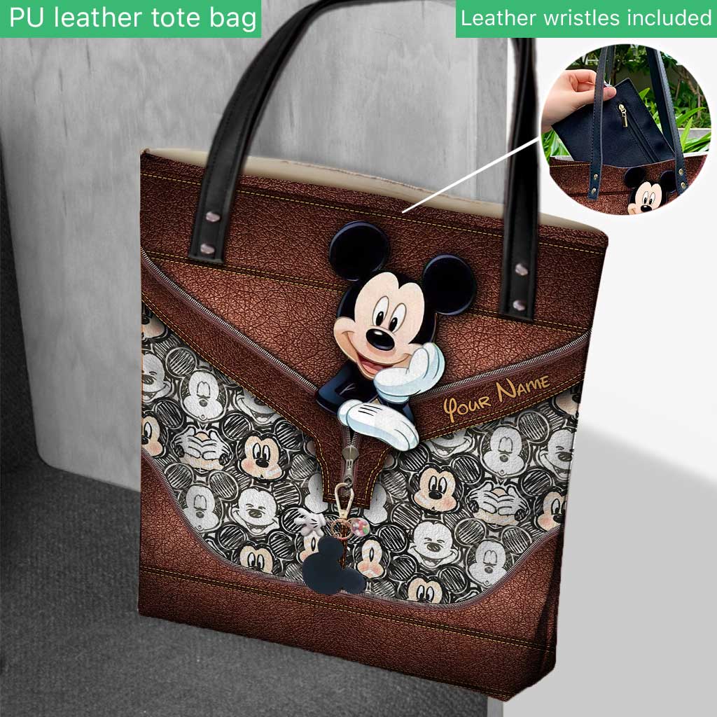 Personalized Mickey Mouse Tote Bag Custom Name Gift for Kids