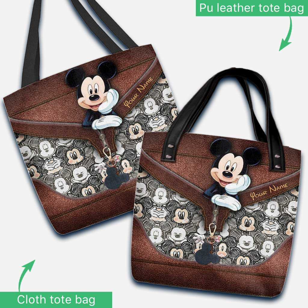 Personalized Mickey Mouse Tote Bag Custom Name Gift for Kids