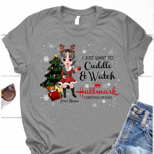 Load image into Gallery viewer, Personalized Christmas T-shirt &amp; Hoodie for Cuddle Lovers
