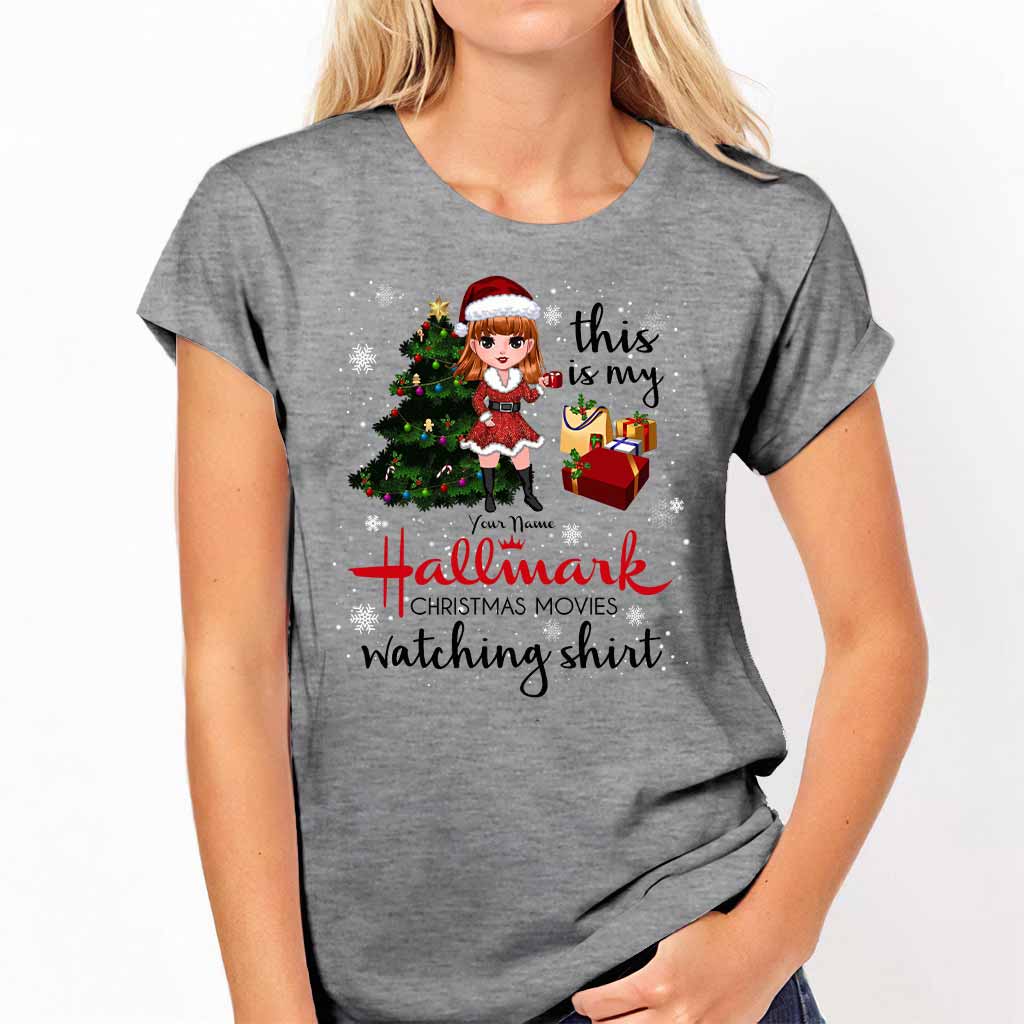 Personalized Hallmark Christmas Movies Watching T-shirt & Hoodie