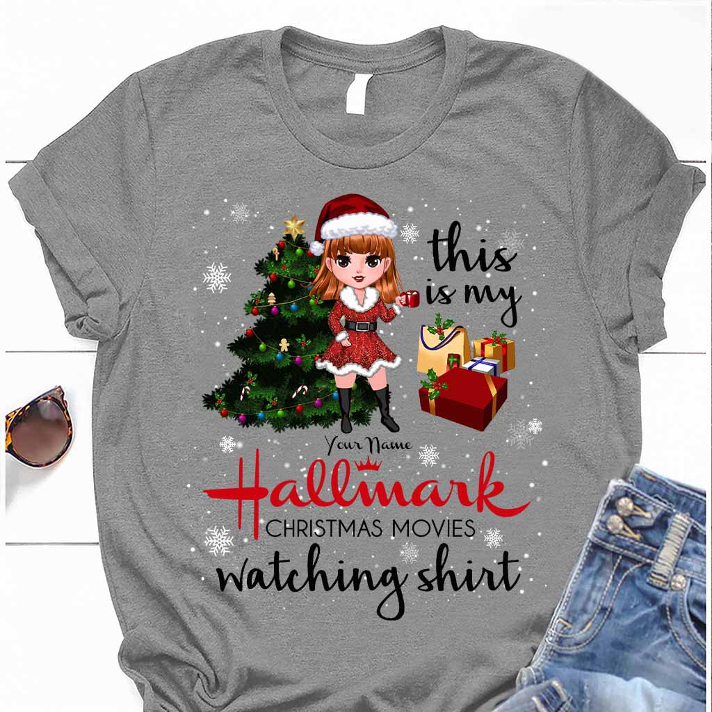 Personalized Hallmark Christmas Movies Watching T-shirt & Hoodie