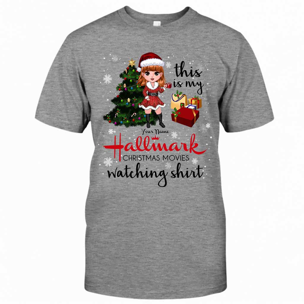 Personalized Hallmark Christmas Movies Watching T-shirt & Hoodie