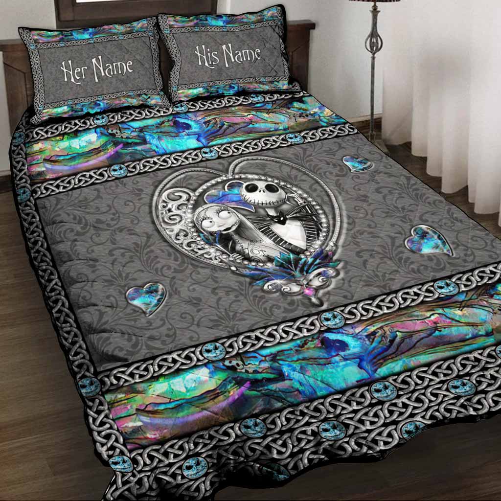 Personalized Nightmare Quilt Set Custom Names Halloween Gift