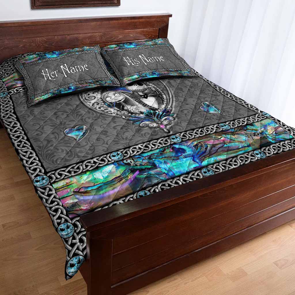 Personalized Nightmare Quilt Set Custom Names Halloween Gift