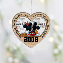Load image into Gallery viewer, Personalized Christmas Couple Ornament Custom Names Heart Gift
