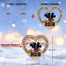 Load image into Gallery viewer, Personalized Christmas Couple Ornament Custom Names Heart Gift
