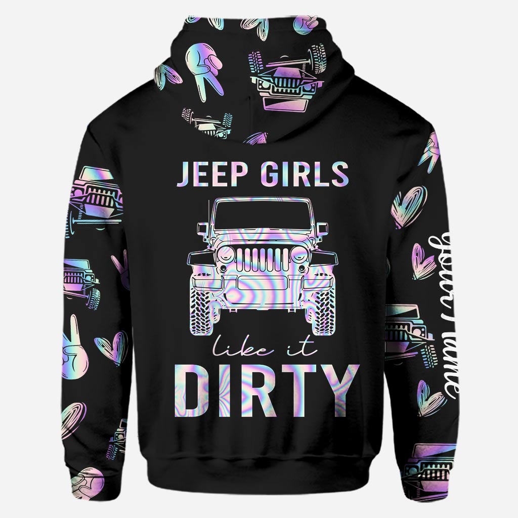 Personalized Jeep Girl Hoodie & Leggings Set Custom Name Gift