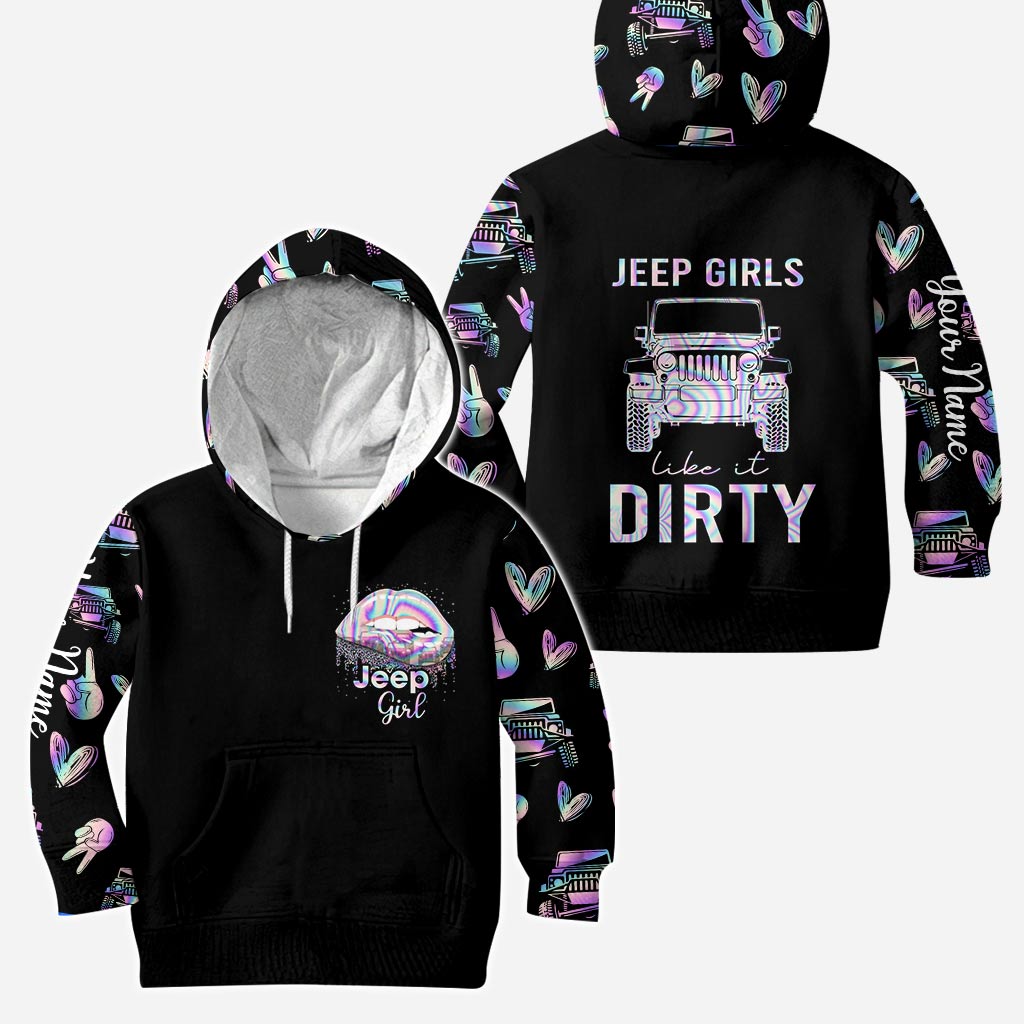 Personalized Jeep Girl Hoodie & Leggings Set Custom Name Gift