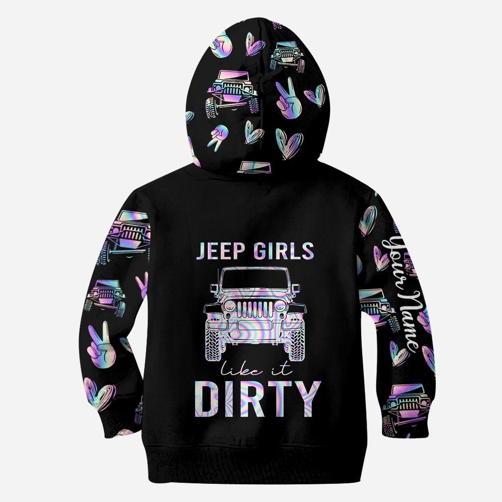 Personalized Jeep Girl Hoodie & Leggings Set Custom Name Gift