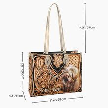 Load image into Gallery viewer, Personalized Horse Leather Handbag Custom Name Gift for Her
