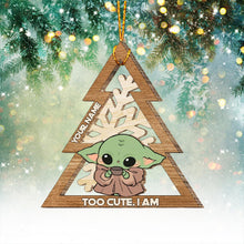 Load image into Gallery viewer, Personalized Layered Wood Ornament Cute Snowflake Gift for Kids
